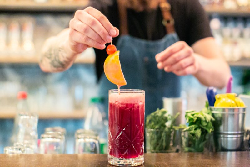 Cocktails bei einer Weihnachtsfeier in Düsseldorf